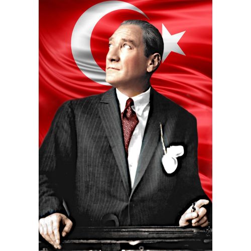 Mustafa Kemal Atatürk, Bayraklı Portre 5 Mustafa Kemal Atatürk, Bayraklı Portre 5