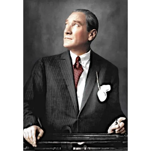 Mustafa Kemal Ataturk, Portrait 5 Mustafa Kemal Atatürk Mustafa Kemal Ataturk, Portrait 5 Mustafa Kemal Ataturk, Portrait 5 depicts the late Turkish leader in full military regalia - an