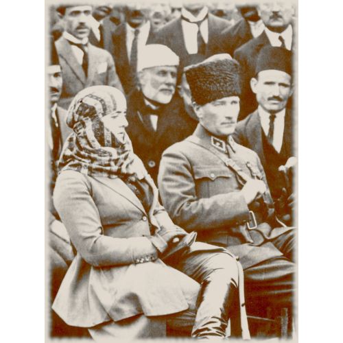 Mustafa Kemal Ataturk With Halide Edip And The People Mustafa Kemal Atatürk, Halide Edip, and the historical photograph we took