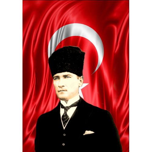 Mustafa Kemal Atatürk, Bayrak Ve Kalpakla Portre 47 Mustafa Kemal Atatürk, Bayrak Ve Kalpakla Portre 47
