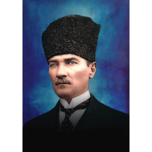 Mustafa Kemal Atatürk, Kalpaklı Renkli Portresi 32 Mustafa Kemal Atatürk, Kalpaklı Renkli Portresi 32; Türkiyenin kurucusu