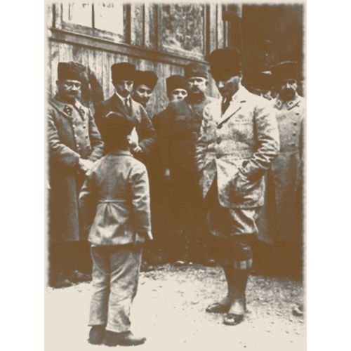 Mustafa Kemal Atatürk, Bir Çocuğu Dinlerken Mustafa Kemal Atatürk, Bir Çocuğu Dinlerken