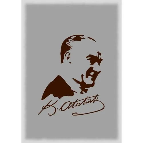 Mustafa Kemal Atatürk, Silüeti 8 Silüeti 8, Türkiye Cumhuriyetinin kurucusu Mustafa Kemal Atatürkün etkileyici bir