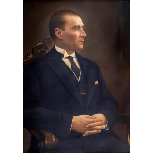 Atatürk Portresi Yağlıboya Tablo Portreler Atatürk Portresi Yağlıboya Tablo Portreler Baskı Tablo Mustafa Kemal Atatürk Tabloları: Kanvas, Reprodüksiyon ve Yüksek