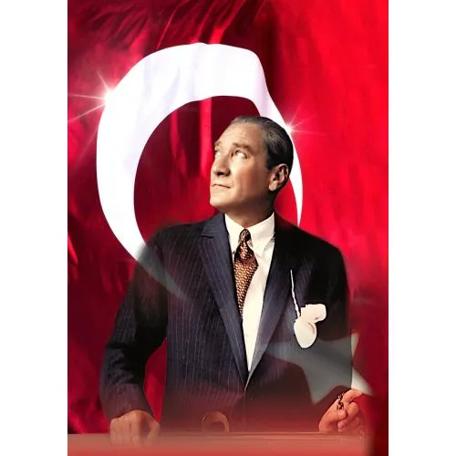 Mustafa Kemal Atatürk, Bayraklı Portre 28 Mustafa Kemal Atatürk Mustafa Kemal Atatürk, Bayraklı Portre 28 Bayraklı Portre 28, Ulu önder Mustafa Kemal Atatürkün görkemli bir
