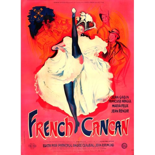 French Cancan Müzikal Posteri Vintage French Cancan Müzikal Posteri French Cancan Müzikal Posteri, renkli ve dikkat çekici bir tasarıma sahiptir. Kırmızı ve