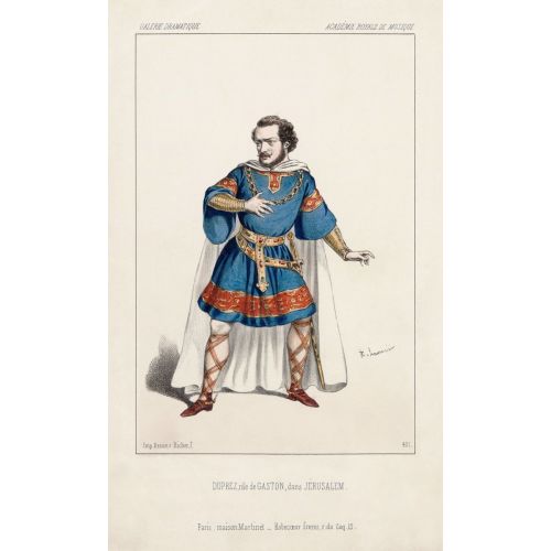 Gilbert Duprez As Gaston İn Verdi's Jerusalem Posteri