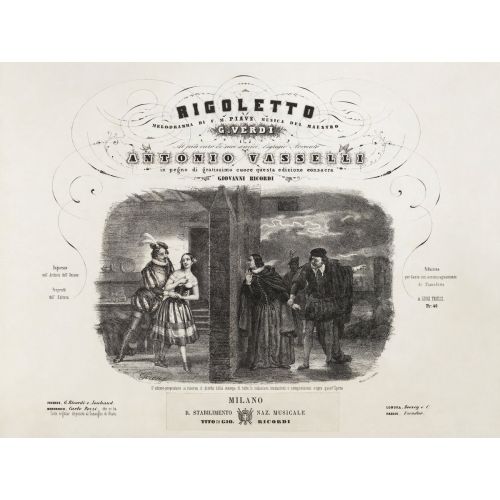 Giuseppe Verdi, Rigoletto, Vocal Score İllustration By Roberto Focosi Opera Posteri