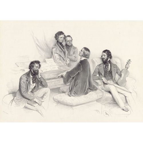 Joseph Kriehuber, Ein Matinee Bei Liszt, 1846 Posteri