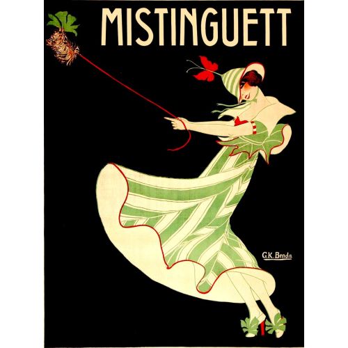 Mistinguett Green Stripe 1 Posteri