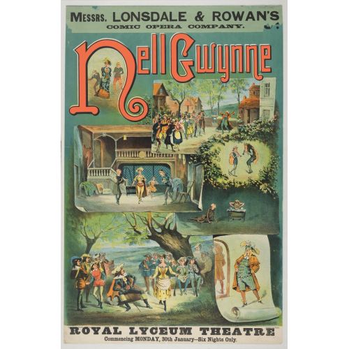 Nell Gwynne Opera Poster The Nell Gwynne Opera Poster features vibrant colors, intricate design, and elegant typography. The