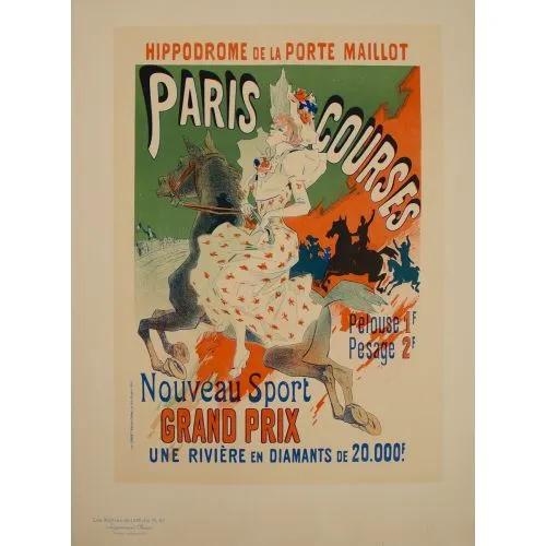 Paris Courses Posteri Paris Courses Posteri, Parisin ikonik mekanlarını içeren bir tasarımıyla dikkat çeken şık bir