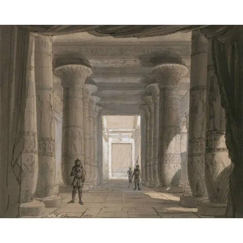 Act1 Sc2 Of Aida By Verdi İçin Philippe Chaperon Tarafından Set Tasarımı Posteri