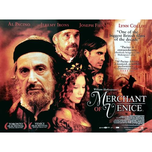 The Merchant Of Venice Poster The Merchant of Venice poster features a striking design with intricate typography and imagery that