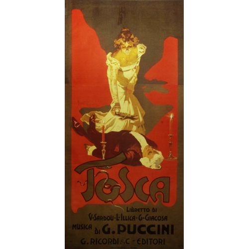 Tosca 1899 Opera Poster Tosca 1899 Opera Poster