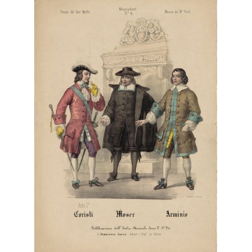 Costumes For Act I Of Giuseppe Verdi's I Masnadieri Posteri