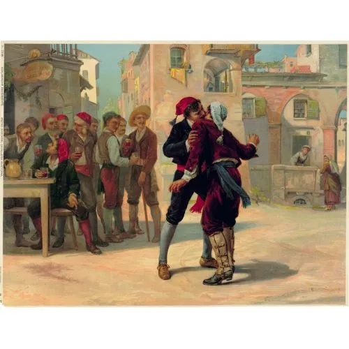 Alfio And Turiddu Embrace Opera Posteri