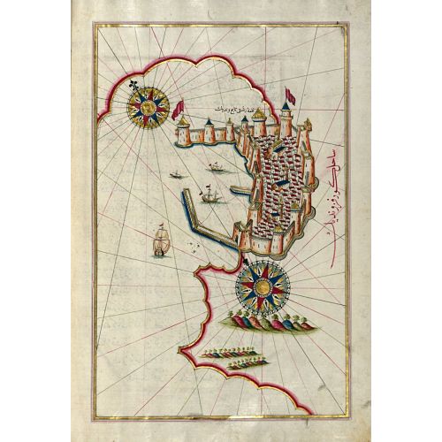 Piri Reis Trieste Kalesi Haritası Posteri