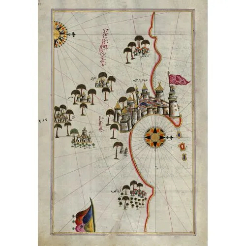 Piri Reis Tripoli Kalesi Ve Çevresi Haritası Posteri Piri Reis Tripoli Kalesi Ve Çevresi Haritası Posteri, ünlü Türk