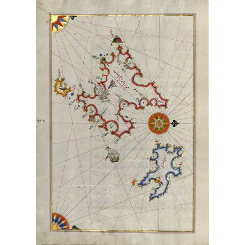 Piri Reis Mayorka Ve Minorka Adaları Haritası Posteri