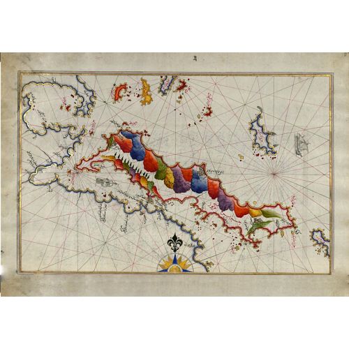 Piri Reis Skyros Ve Euboea Adaları Haritası Posteri