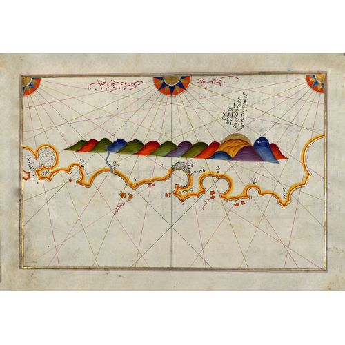 Piri Reis Mısır Sınırına Doğru Libya Sahili Haritası Posteri