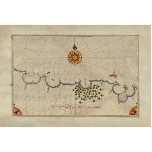Piri Reis, Map of the Egyptian Coast From Salum East  Piri Reis Posters