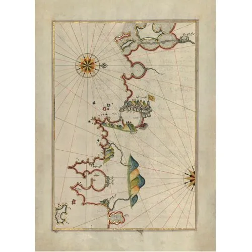 Piri Reis, Map of the French Coast Around Marseille  Piri Reis Posters