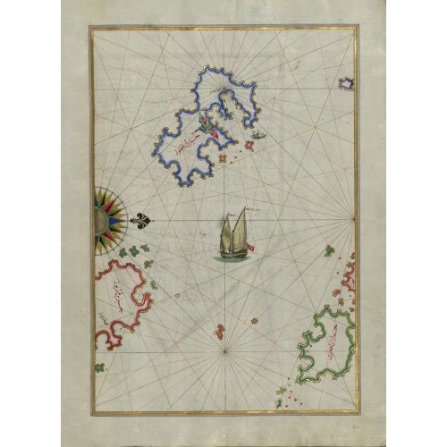 Piri Reis, Patmos Adası Haritası  Piri Reis Poster