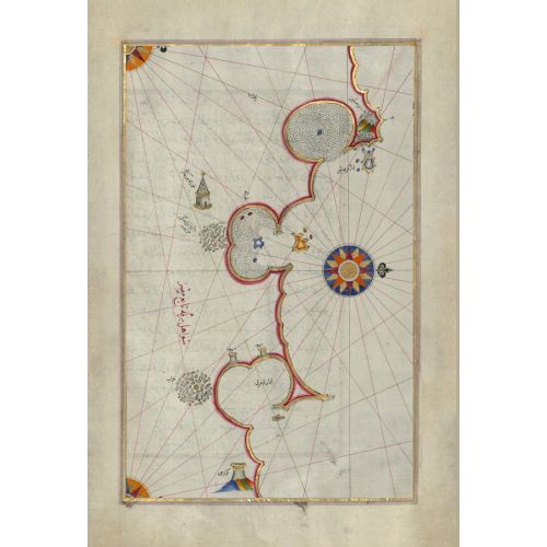 Piri Reis, Map of the Libyan Coast Towards the Egyptian Border  Piri Reis Posters