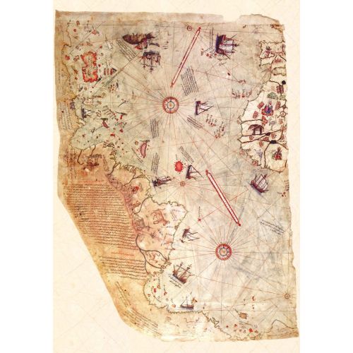 Piri Reis World Map Poster The Piri Reis World Map Poster features a detailed and historically accurate depiction of the world in