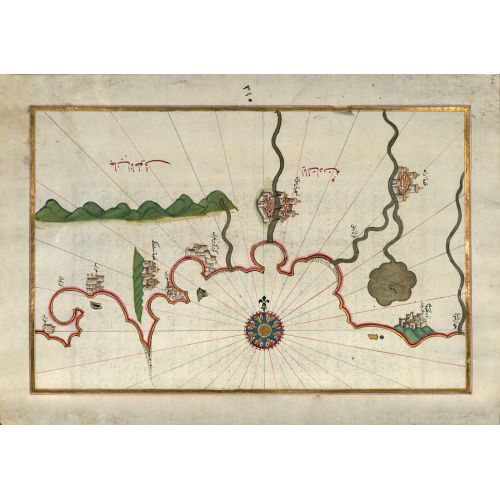 Piri Reis Anadolu Yakası Ve Kentlerin Haritası Adana Ve Tarsus Posteri