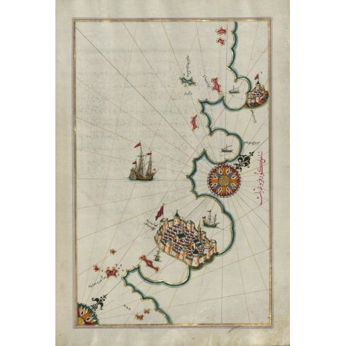 Piri Reis Kuzey Rovinj Sahil Şeridi Haritası Posteri