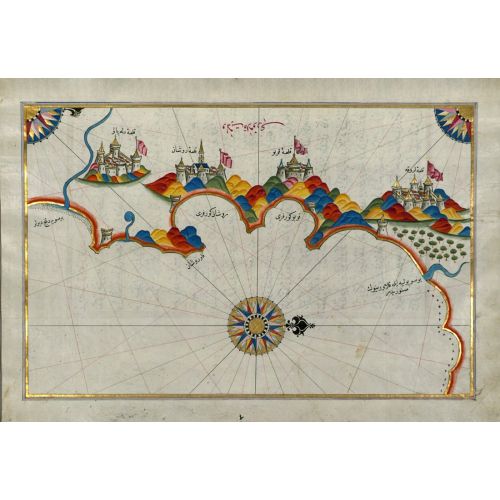 Piri Reis Calabria Rossano Doğu Kıyısı Haritası Posteri