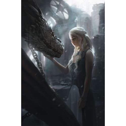 Game Of Thrones Khaleesi And Dragon Poster TV Series Game Of Thrones Khaleesi And Dragon Poster Game Of Thrones Khaleesi And Dragon Poster is a series of posters featuring the iconic