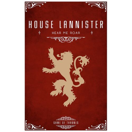 Game Of Thrones House Lannister Poster Game Of Thrones House Lannister Poster