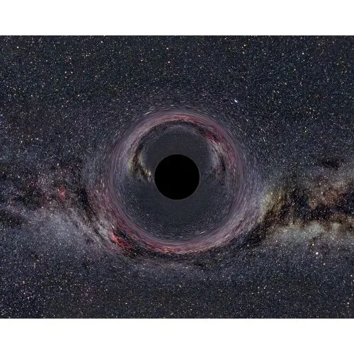 Black Hole Milky Way Poster The Black Hole Milky Way Poster showcases the swirling vortex of a black hole against the backdrop of