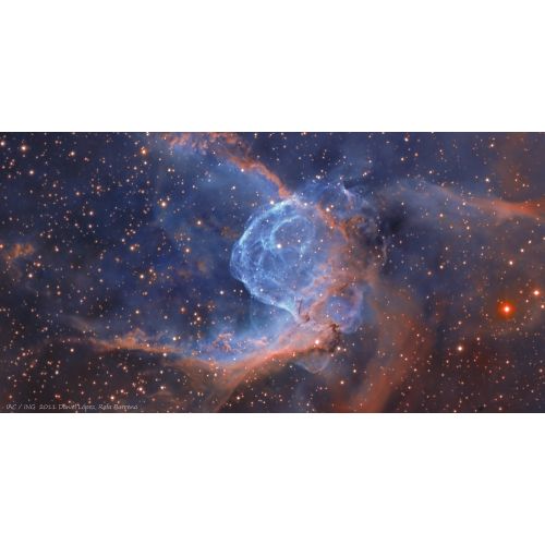 Thors Helmet - Nebula Ngc 2359 Poster The Thors Helmet - Nebula NGC 2359 Poster features a stunning image of a cosmic nebula