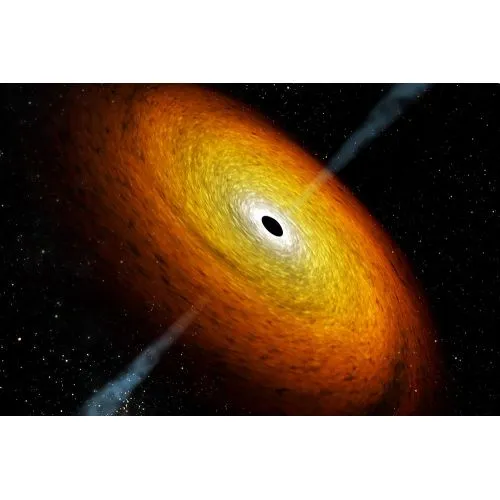 Black Hole Poster The Black Hole Poster features a stunning image of a black hole in space, capturing the mysterious and powerful
