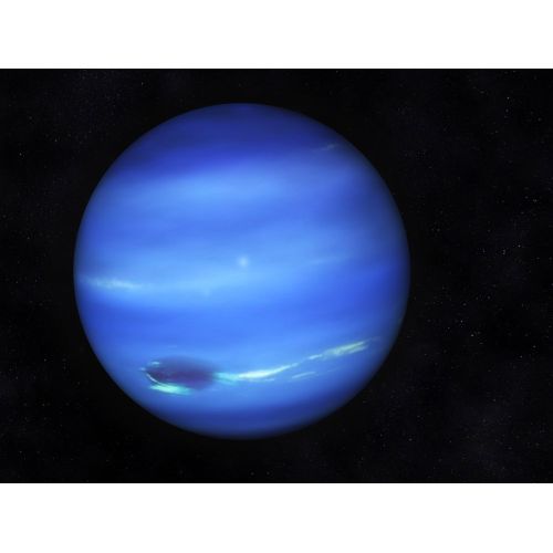 Neptune Poster The Neptune Poster features a stunning image of the distant planet Neptune, showcasing its vibrant blue color and
