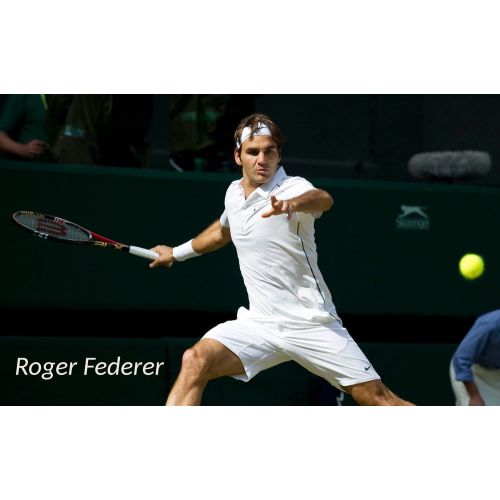 Roger Federer Poster The Roger Federer Poster features a high-resolution image of the tennis legend in action. It is available