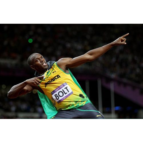 Usain Bolt Poster The Usain Bolt Poster features a high-resolution image of the legendary sprinter in action. It is available for