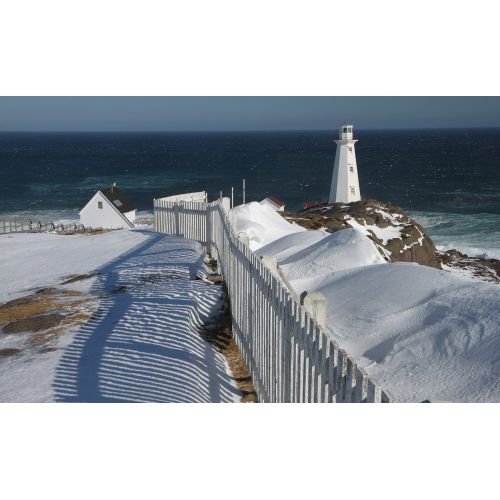 Cape Spear Canada Poster The Cape Spear Canada Poster features a stunning image of the rugged coastline, iconic lighthouse, and