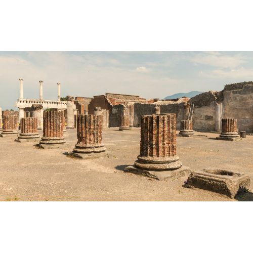 Forum Pompei Kırmızı Sütunlar Posteri