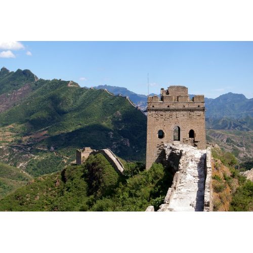 Great Wall Simatai Poster The Great Wall Simatai Poster features a stunning aerial view of the ancient wall snaking through