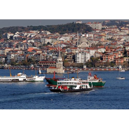 Istanbul Bosphorus Maidens Tower Poster The Istanbul Bosphorus Maidens Tower Poster features a stunning depiction of the iconic