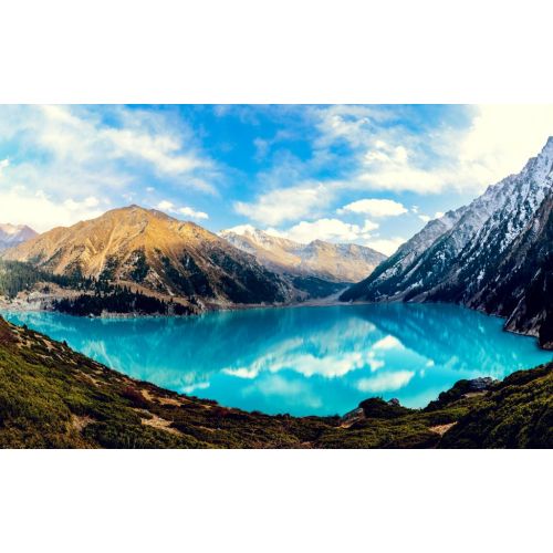 Krater Gölü Doğa Manzarası Posteri