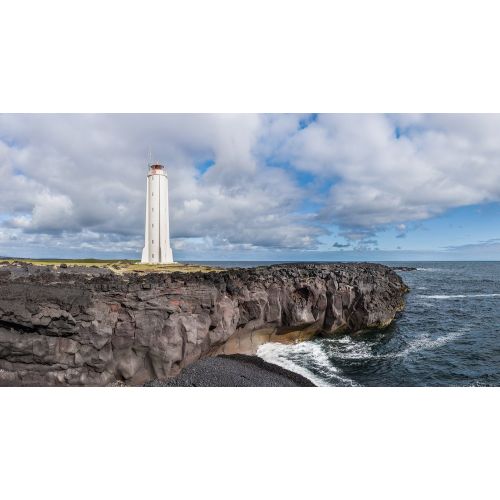 Snæfellsnes Yarımadası'nda Deniz Feneri Malarrif Posteri Snæfellsnes Yarımadası'nda Deniz Feneri Malarrif Posteri