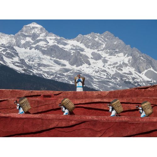 Lijiang Yunnan Çin Naxi Taşıma Sepetleri Posteri Lijiang Yunnan Çin Naxi Taşıma Sepetleri Posteri