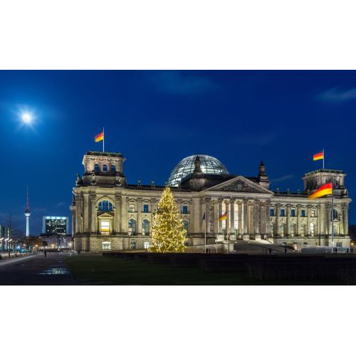 Reichstag Gece Ve Noel Ağacı Berlin Posteri Reichstag Gece Ve Noel Ağacı Berlin Posteri